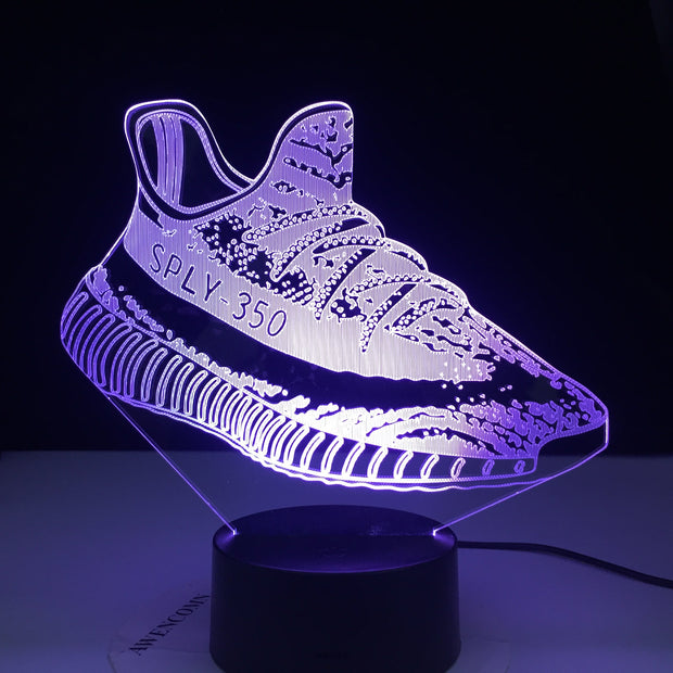 Creative Usb 3D Led Touch Switch Shoes Shape Atmosphere Night Light For Sports Fans Bedroom Movement Lighting Fixture Desk Lamp