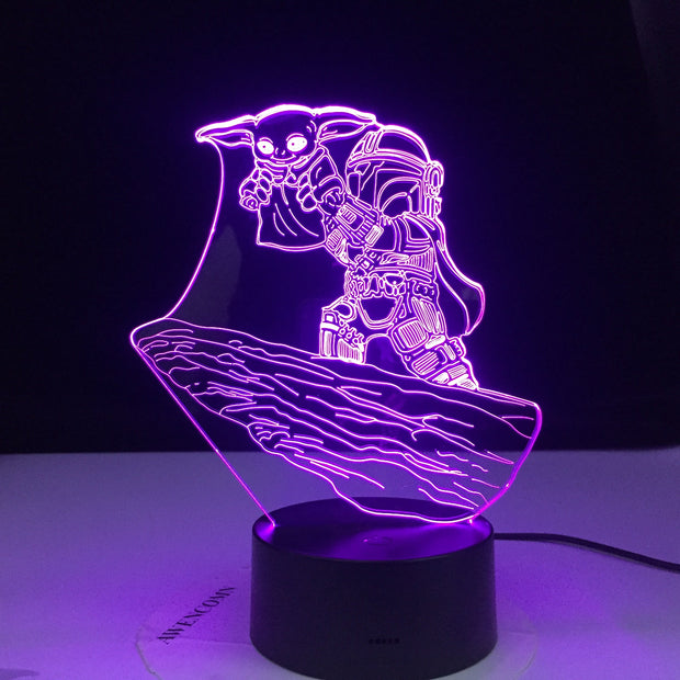 Star Wars Yoda Figure Desk Lamp for Kids Bedroom Decor Table Lamp Children Projection Light 3d Led Night Light Dropshipping