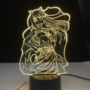Inuyasha Kikyo Figure Girl Anime 3D Led Night Light for Dorm Decor Nightlight Birthday Gift for Child Kids Bedroom Night Lamp