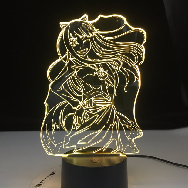 Inuyasha Kikyo Figure Girl Anime 3D Led Night Light for Dorm Decor Nightlight Birthday Gift for Child Kids Bedroom Night Lamp