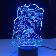 Inuyasha Kikyo Figure Girl Anime 3D Led Night Light for Dorm Decor Nightlight Birthday Gift for Child Kids Bedroom Night Lamp