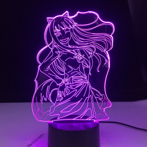 Inuyasha Kikyo Figure Girl Anime 3D Led Night Light for Dorm Decor Nightlight Birthday Gift for Child Kids Bedroom Night Lamp