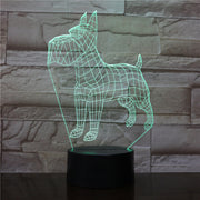 3D Led Night Lights Animal Dogs 7 Colors Changing Doberman Novelty Child Home Pinscher Luminaria Table Lamp Decor Gifts 2081