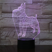 3D Led Night Lights Animal Dogs 7 Colors Changing Doberman Novelty Child Home Pinscher Luminaria Table Lamp Decor Gifts 2081