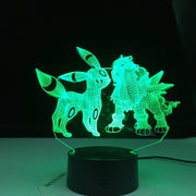 Umbreon and Entei Figure Kids Night Light Led Touch Sensor Colorful Bedroom Light Cool Table 3d Lamp Pokemon Safe Light Gift