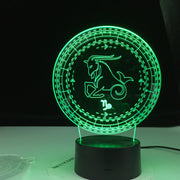 Capricorn Twelve Constellation 3d Lamp Kids Night Light Led Colorful Sensor Nightlight for Home Decoration Light Birthday Gift