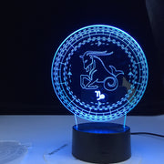 Capricorn Twelve Constellation 3d Lamp Kids Night Light Led Colorful Sensor Nightlight for Home Decoration Light Birthday Gift