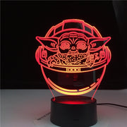 3D LED Mutilcolors Change Baby Yoda In His Career Decorative Light Usb Battery Powered Children Night Lamp 3d Lamp Gift Dropship