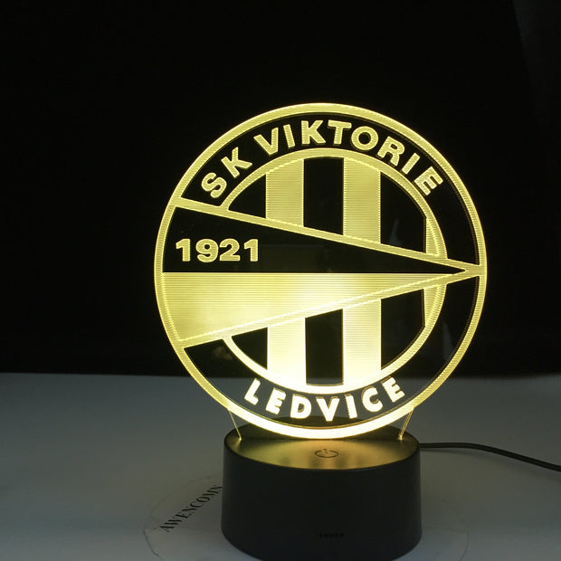 SK Viktorie 1921 LEDVICE Soccer Club Led Night Light 3d Illusion Colors Changing Nightlight for Home Decoration Bedside Lamp