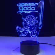 3d Led Night Light Star Wars Yoda Figure Desk Lamp for Kids Bedroom Decor Table Lamp Children Projection Light Star Wars Yoda
