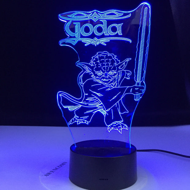 3d Led Night Light Star Wars Yoda Figure Desk Lamp for Kids Bedroom Decor Table Lamp Children Projection Light Star Wars Yoda