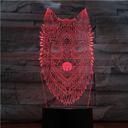 Dog Head Night Light LED 3D Illusion 7 Color Changing Room Decorative Lamp Child Kid Baby Kit Desk Lamp Bedside Caniche Dog 1426