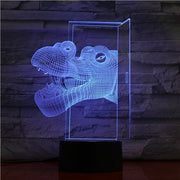 Hippo Head 3D LED Lamp USB Touch Remote Night Light Creative Animal Lamparas Home Bar Party Cool Table Beside Decoration 1512