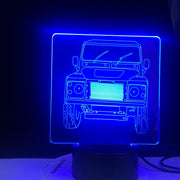 Offroad Landrover Car 3d Illusion Led Night Light for Child Bedroom Decorative Nightlight Unique Gift for Kids Room Desk Lamp