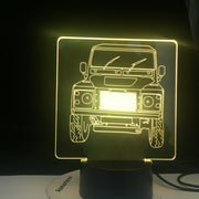Offroad Landrover Car 3d Illusion Led Night Light for Child Bedroom Decorative Nightlight Unique Gift for Kids Room Desk Lamp