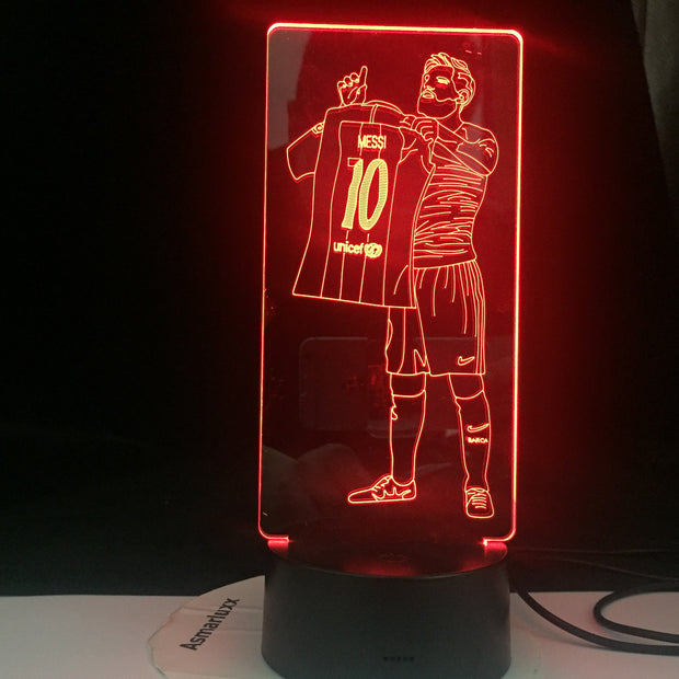 Messi Football Star 10 Figure Led Night Light for Home Room Decoration Nightlight Something about Football Gift Table 3d Lamp