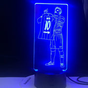 Messi Football Star 10 Figure Led Night Light for Home Room Decoration Nightlight Something about Football Gift Table 3d Lamp