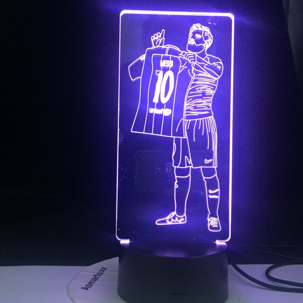 Messi Football Star 10 Figure Led Night Light for Home Room Decoration Nightlight Something about Football Gift Table 3d Lamp