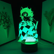 Demon Slayer Tanjiro Kamado Figure 3D Night Lamp for Child Bedroom Decor Nightlight Kids Gif LED Night Light Demon Slayert