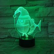 3D Illusion Led Lamp 7 Colors Change Nightlight Desk Decor Fish Animal Figure Model ToysFriends Kids Birthday Gift 737