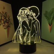 Sword Art Online Anime 3D Lamp Asuna Kirito for Birthday Gifts Table Lamp Bedroom Decor Bedside Nightlight Manga LED