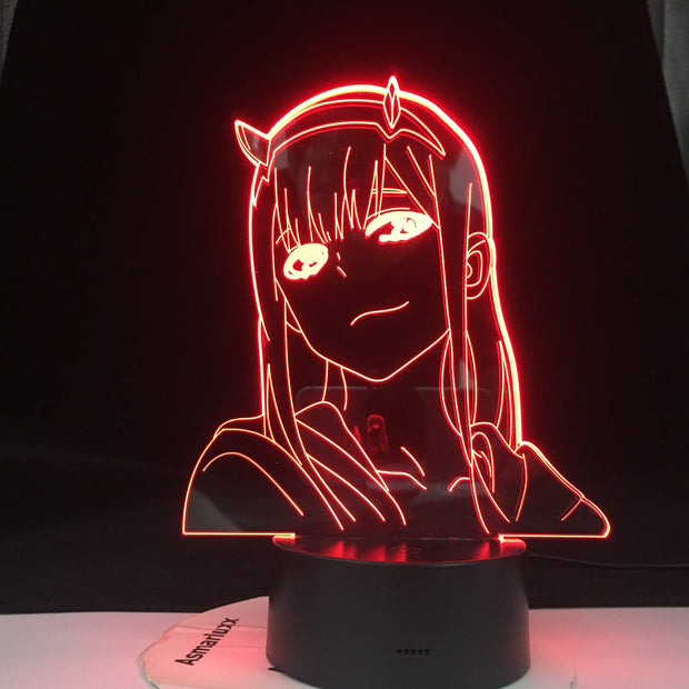 Anime 3d Lamp Zero Two Figure Nightlight Kids Child Girls Bedroom Decor Light Manga Gift Night Light Lamp Darling In The Franxx