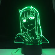Anime 3d Lamp Zero Two Figure Nightlight Kids Child Girls Bedroom Decor Light Manga Gift Night Light Lamp Darling In The Franxx
