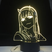 Anime 3d Lamp Zero Two Figure Nightlight Kids Child Girls Bedroom Decor Light Manga Gift Night Light Lamp Darling In The Franxx