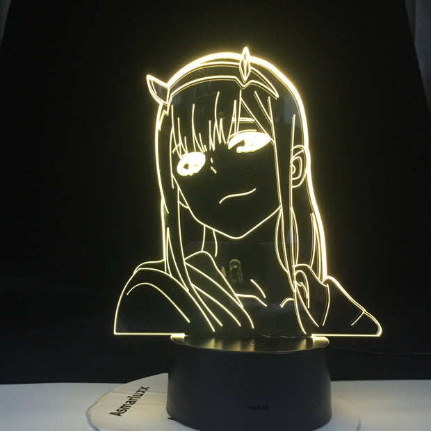 Anime 3d Lamp Zero Two Figure Nightlight Kids Child Girls Bedroom Decor Light Manga Gift Night Light Lamp Darling In The Franxx