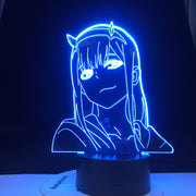 Anime 3d Lamp Zero Two Figure Nightlight Kids Child Girls Bedroom Decor Light Manga Gift Night Light Lamp Darling In The Franxx