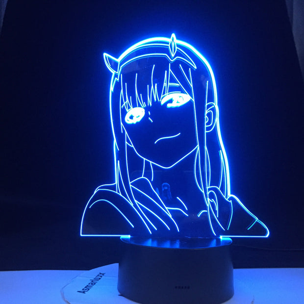 Anime 3d Lamp Zero Two Figure Nightlight Kids Child Girls Bedroom Decor Light Manga Gift Night Light Lamp Darling In The Franxx