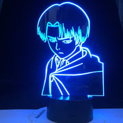 Captain Levi Ackerman Figure 3d Led Night Light for Kids Child Bedroom Decor Nightlight Colorful Table Lamp Attack on Titan Gift