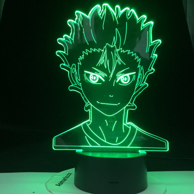 Haikyuu Nishinoya Yuu Figure for Kids Child Bedroom Decor Nightlight Rgb Colorful Desk Led Night Light Manga 3d Lamp Anime Gift