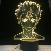 Haikyuu Nishinoya Yuu Figure for Kids Child Bedroom Decor Nightlight Rgb Colorful Desk Led Night Light Manga 3d Lamp Anime Gift