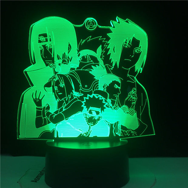 Naruto Hayato Sasuke Sakura Figure Nightlight for Kids Bedroom Decoration Cool Led Table Lamp Anime Gift for Him LED Night Light