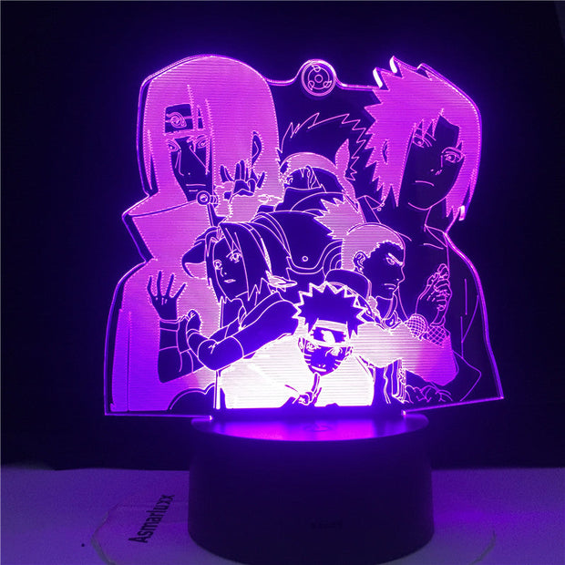 Naruto Hayato Sasuke Sakura Figure Nightlight for Kids Bedroom Decoration Cool Led Table Lamp Anime Gift for Him LED Night Light