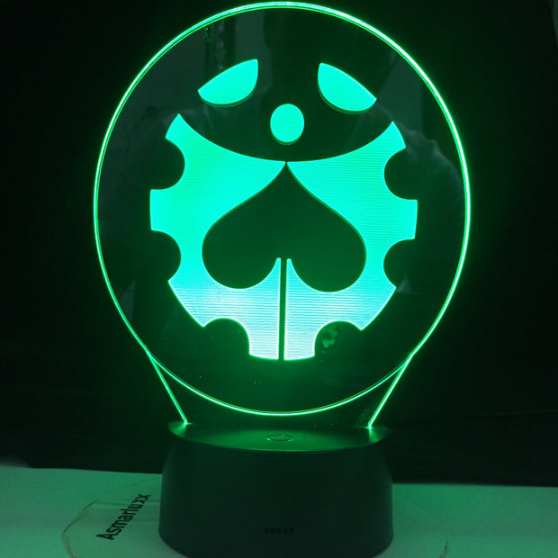 JoJo's Bizarre Adventure Logo Manga Design Led Night Light Touch Sensor Colorful Nightlight for Kids Bedroom Decor 3d Lamp Gift