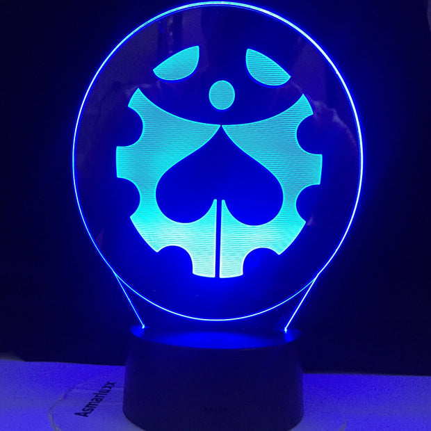 JoJo's Bizarre Adventure Logo Manga Design Led Night Light Touch Sensor Colorful Nightlight for Kids Bedroom Decor 3d Lamp Gift