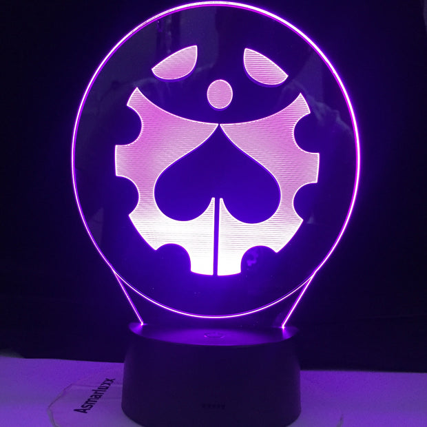 JoJo's Bizarre Adventure Logo Manga Design Led Night Light Touch Sensor Colorful Nightlight for Kids Bedroom Decor 3d Lamp Gift