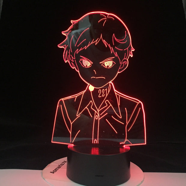 The Promised Neverland Led Night Light for Home Room Decor Kids Child Nightlight Bedside Desk Lamp Emma Figure Japanese Manga