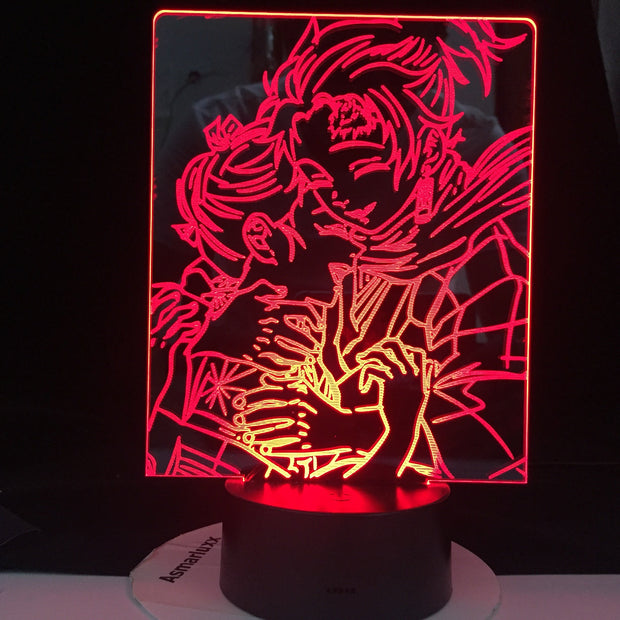 Dropshipping 3D Lamp Love Naruto Akatsuki Bright Base Base Atmosphere Best Gift Battery Powered Usb Led Night Light Lamp