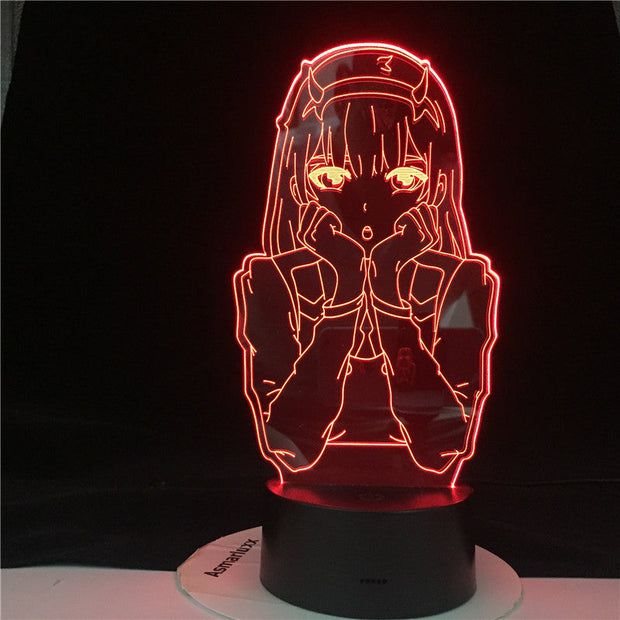 Zero Two Figure Nightlight Kids Child Girls Anime 3d Lamp Bedroom Decor Light Manga Gift Night Light Lamp Darling In The Franxx