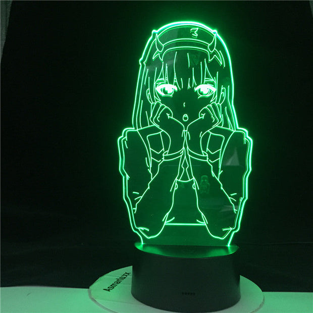 Zero Two Figure Nightlight Kids Child Girls Anime 3d Lamp Bedroom Decor Light Manga Gift Night Light Lamp Darling In The Franxx