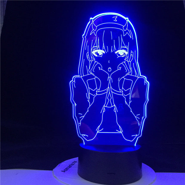 Zero Two Figure Nightlight Kids Child Girls Anime 3d Lamp Bedroom Decor Light Manga Gift Night Light Lamp Darling In The Franxx