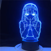 Zero Two Figure Nightlight Kids Child Girls Anime 3d Lamp Bedroom Decor Light Manga Gift Night Light Lamp Darling In The Franxx