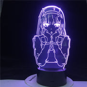 Zero Two Figure Nightlight Kids Child Girls Anime 3d Lamp Bedroom Decor Light Manga Gift Night Light Lamp Darling In The Franxx