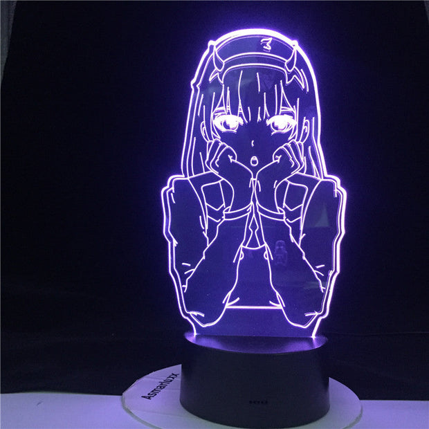 Zero Two Figure Nightlight Kids Child Girls Anime 3d Lamp Bedroom Decor Light Manga Gift Night Light Lamp Darling In The Franxx
