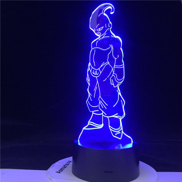 KID BUU LED ANIME LAMP DRAGON BALL Z SUPER Figure Acrylic Led Night Light for Kids Bedroom Decor Nightlight 3d Illusion Light