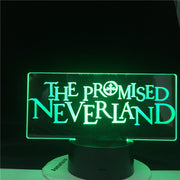 THE PROMISED NEVERLAND LOGO LED ANIME LAMP Led Night Light Touch Colorful Nightlight for Home Decor 16 Colors Remote Control