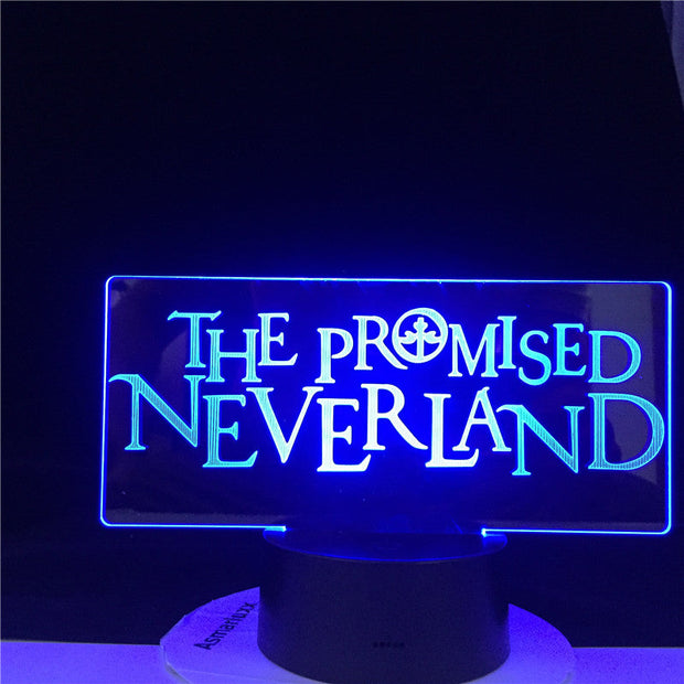 THE PROMISED NEVERLAND LOGO LED ANIME LAMP Led Night Light Touch Colorful Nightlight for Home Decor 16 Colors Remote Control